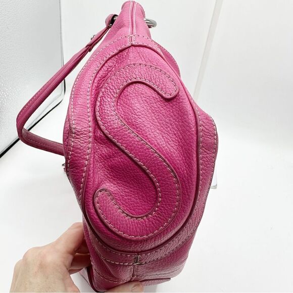 Vera Pelle Made in Italy Leather Shoulder Tote Bucket Bag Purse - Picture 12 of 16